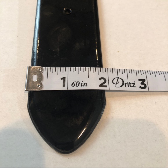 Another Line Inc Belt Women sz S Black Patent Leather Metal Buckle 2” Wide NWOT - Picture 11 of 13